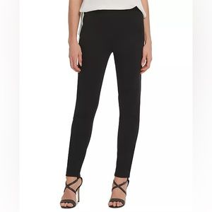 DKNY Slim Leg Pull On Ponte Ankle Pant - Black - Size 6